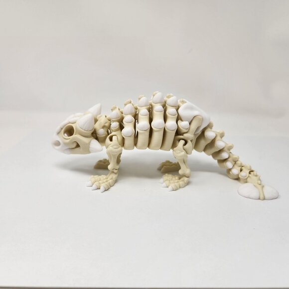 Ankylosaurus Dinosaur Skeleton 3D Printed Articulated Flexi Factory Fig 9" x 3" - Picture 1 of 7